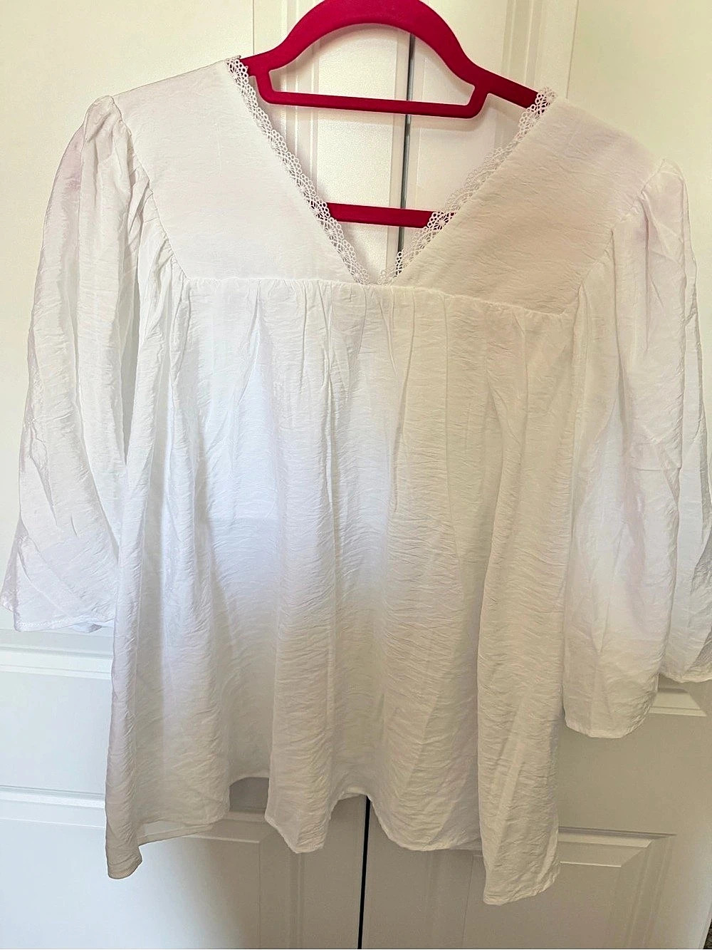 Cato Botan Bliss Top White Lace Trim XL